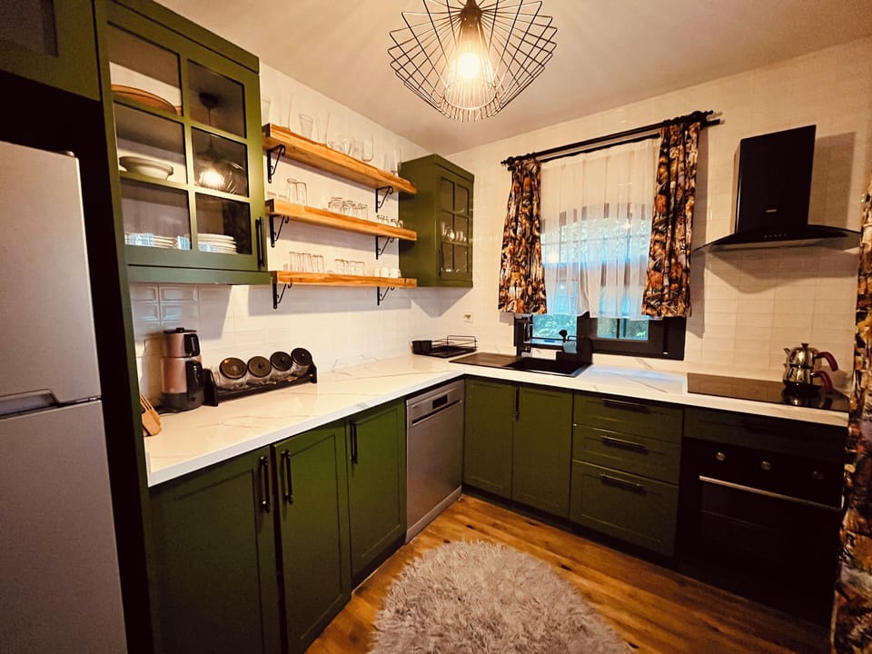 Family Villa, Private Pool, Mountain View | Private kitchen | Coffee/tea maker, full-size fridge, oven, stovetop