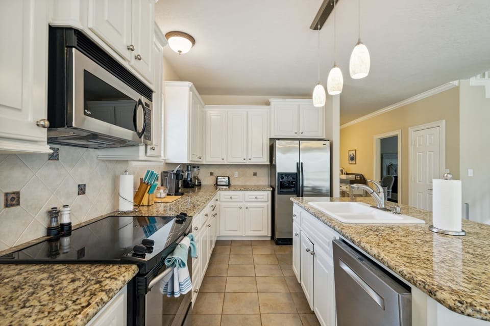 Indoors, Kitchen, Microwave, Oven, Refrigerator