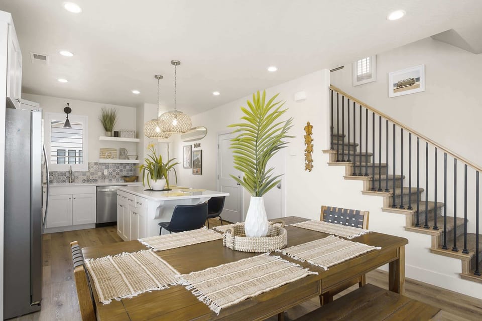 Dining table with seating for 6