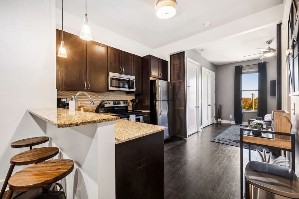 Full kitchen with all the appliances you`ll need to make a home cooked meal