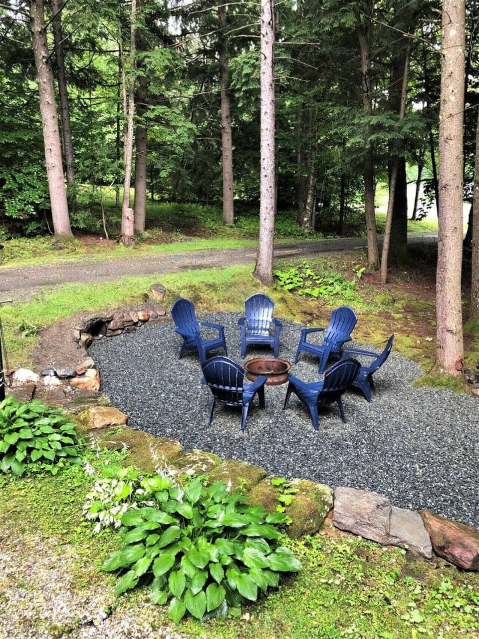 Private firepit area