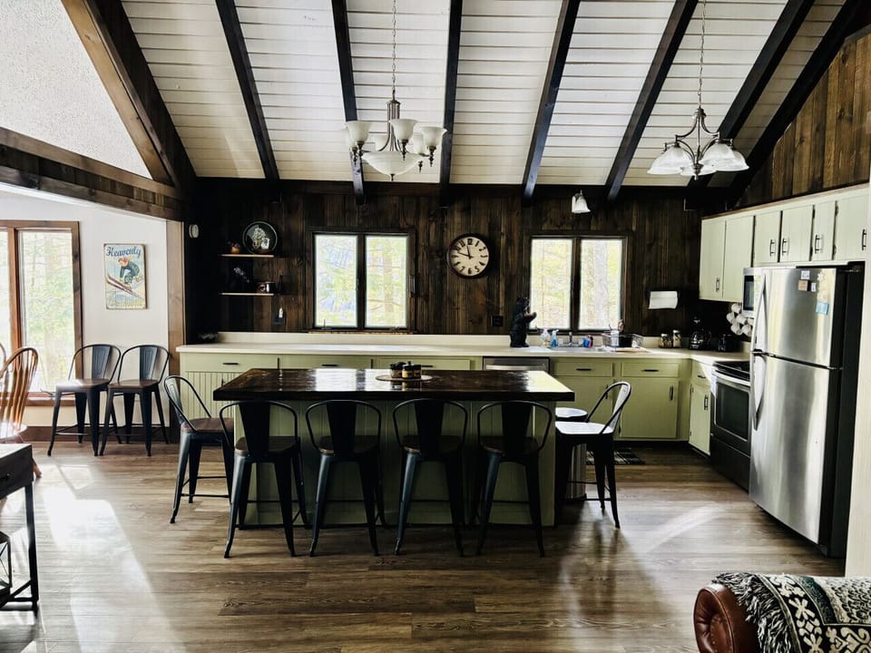 Kitchen with custom built Island with seating for 6