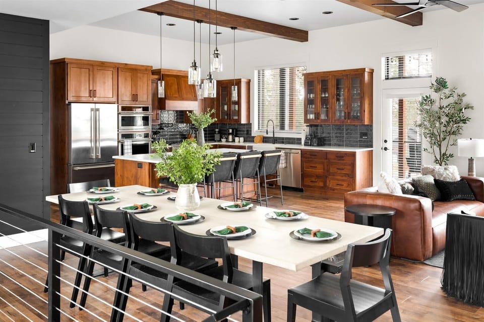 Comfortable indoor gathering spaces for groups of up to 10 guests