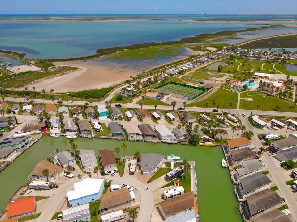 See the resort community wrapped in water on every side
