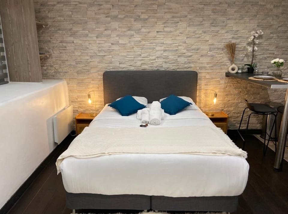Apartment | Laptop workspace, iron/ironing board, bed sheets