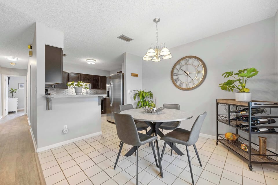 Dining and kitchen area