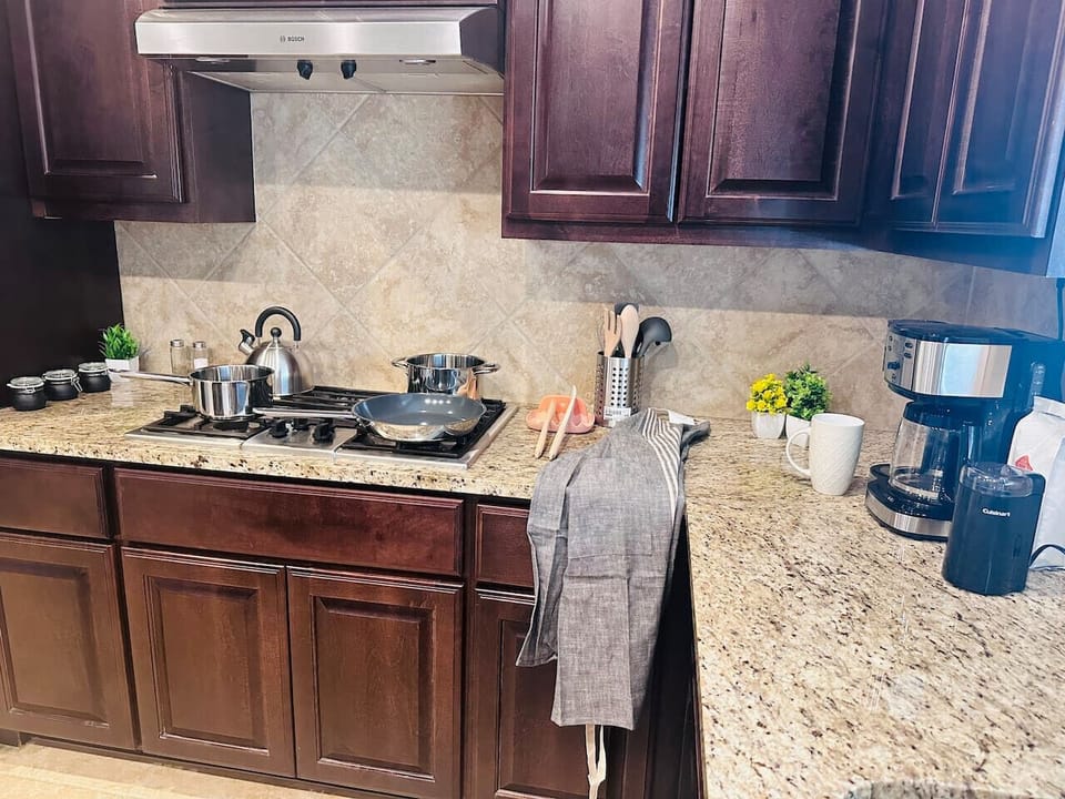 Fully stocked kitchen with essentials
