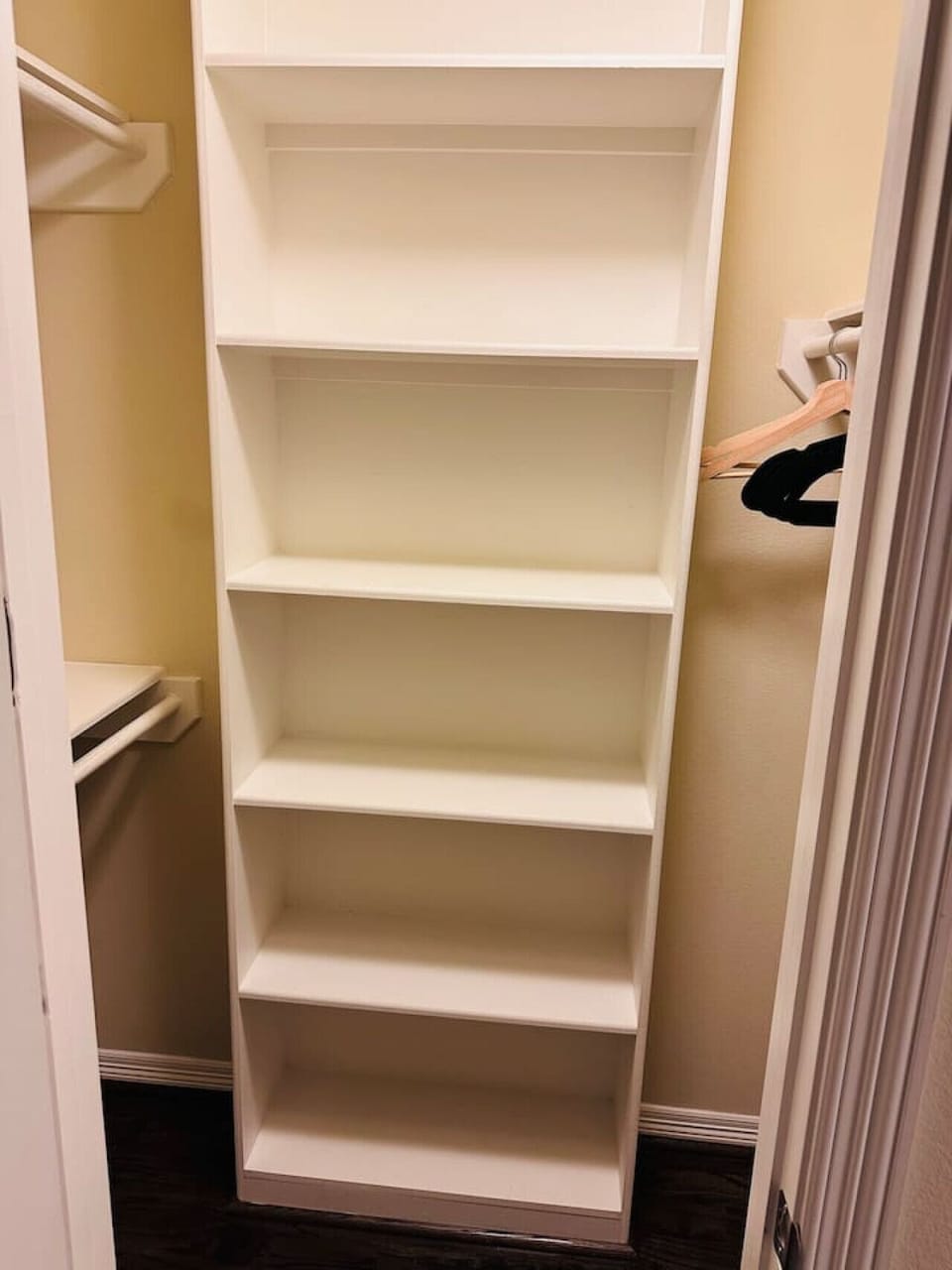 Guest bedroom walk in closet