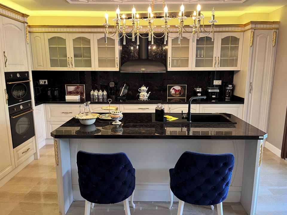 Deluxe Villa, Private Pool, Garden View | Private kitchen | Full-size fridge, microwave, oven, stovetop