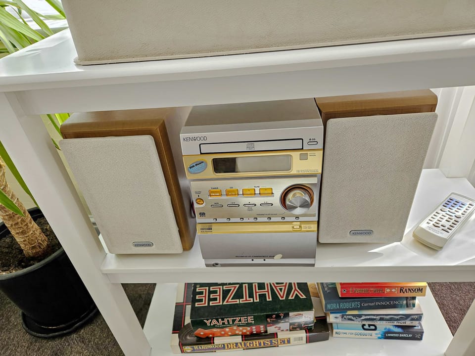 Radio with CD for you to use along with more board games and books