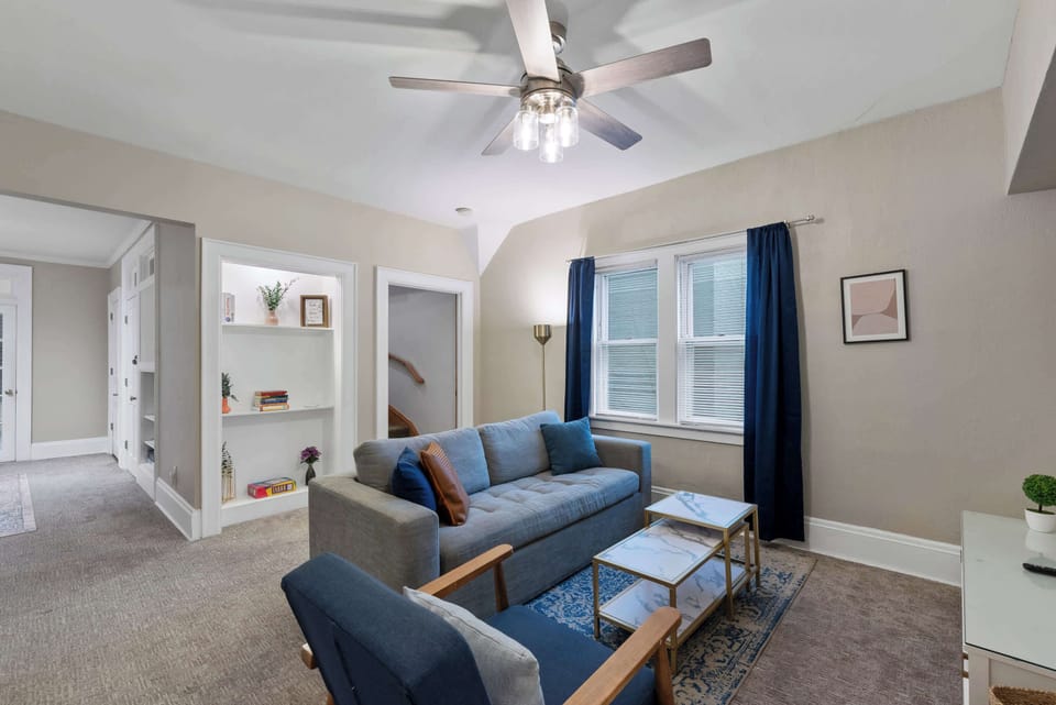 Living room with accent chair