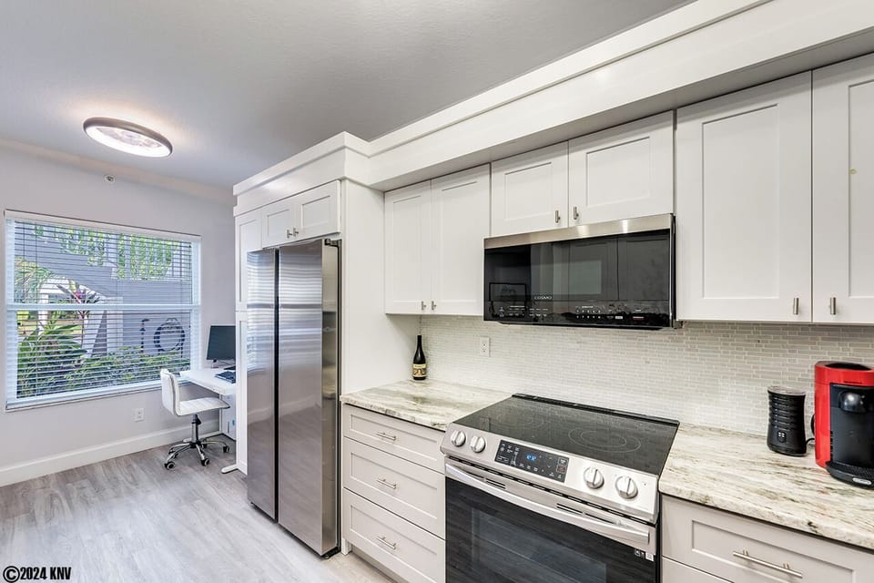 Spacious Kitchen is a pleasure to prepare meals in.