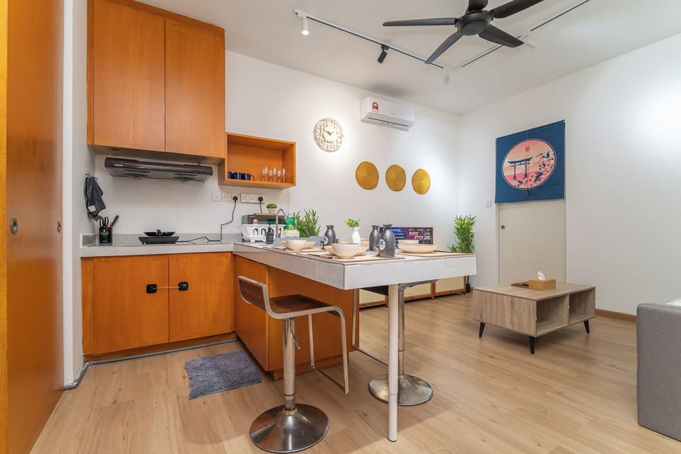 Kitchen and living room