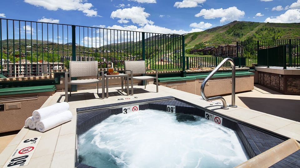 Hot tub by the main pool