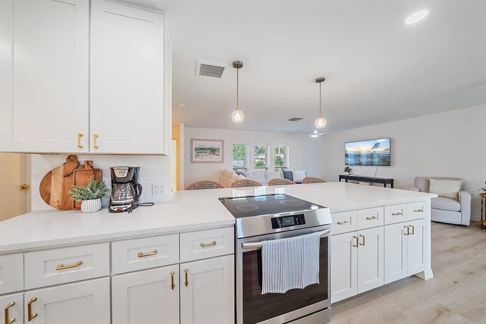 The kitchen is fully-stocked with anything you'll need for baking and cooking!