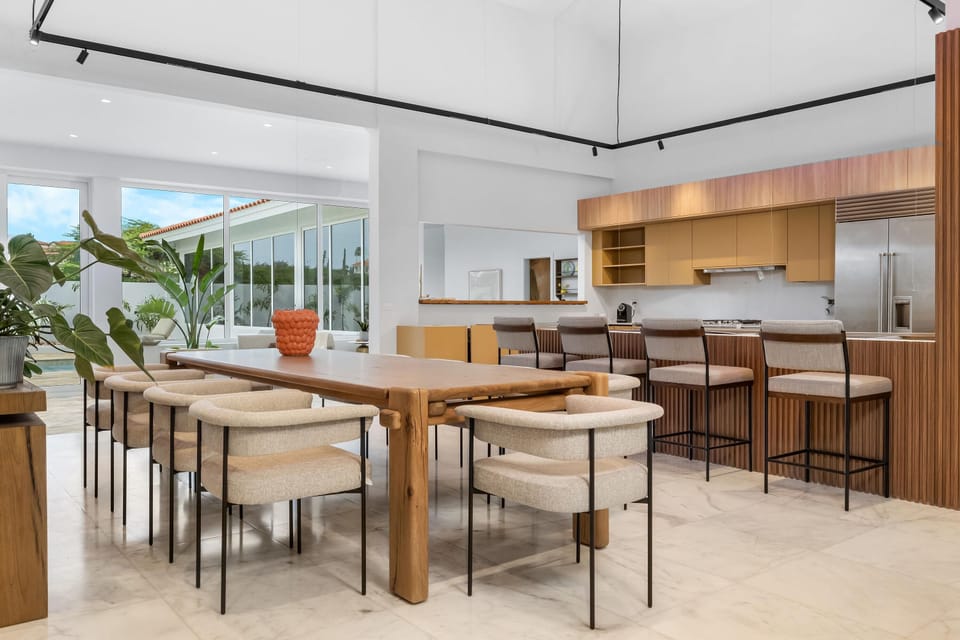 Indulge your senses in our sleek and stylish kitchen and dining area. The modern design, state-of-the-art appliances, and ample counter space make it the perfect place to prepare and enjoy delicious meals.