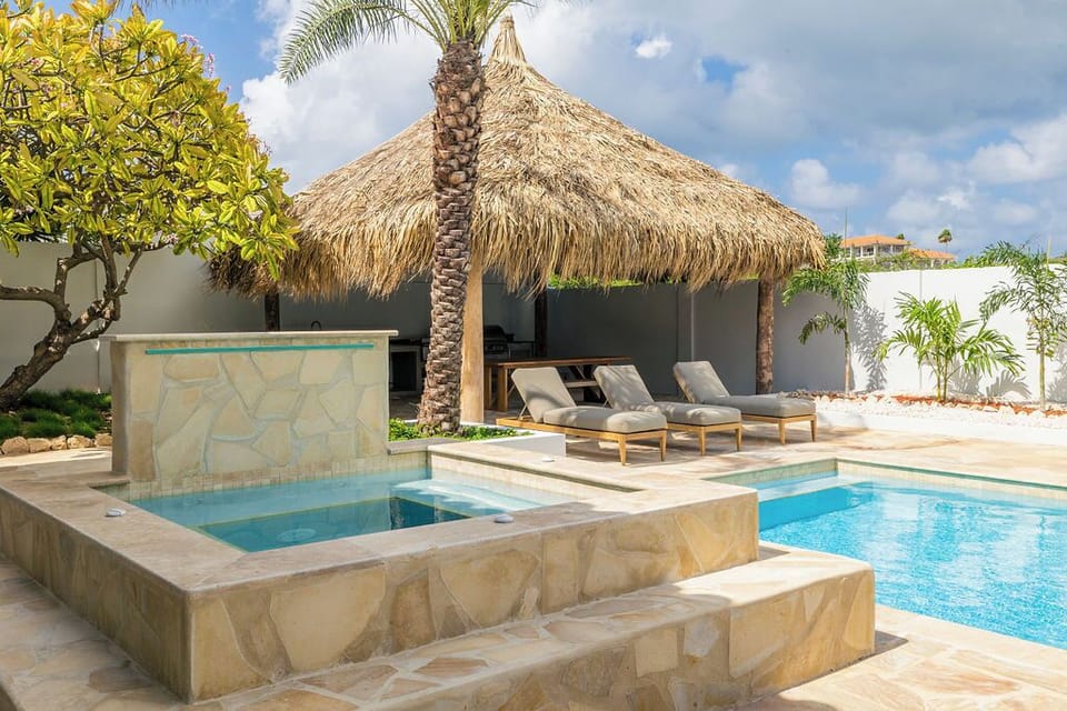 Unwind by the private pool, soak in the soothing jacuzzi, and enjoy breathtaking views.