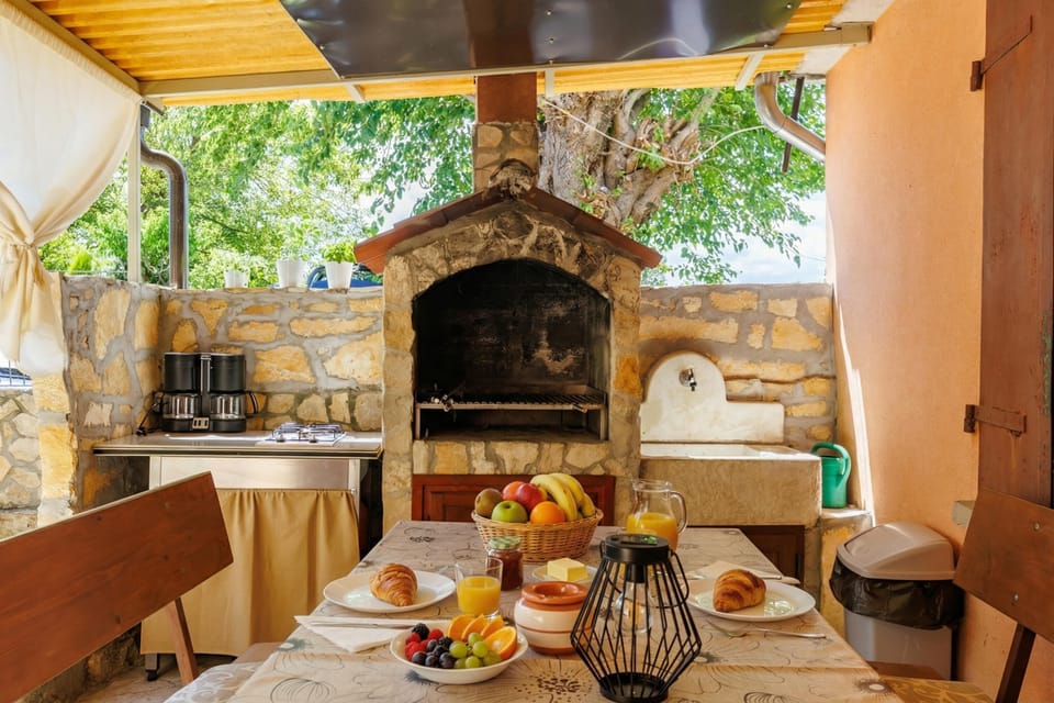 Family House, 2 Bedrooms, Balcony (House Papinka with Private Pool &) | Outdoor dining