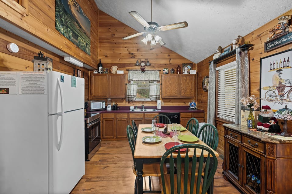 Dining area and kitchen
