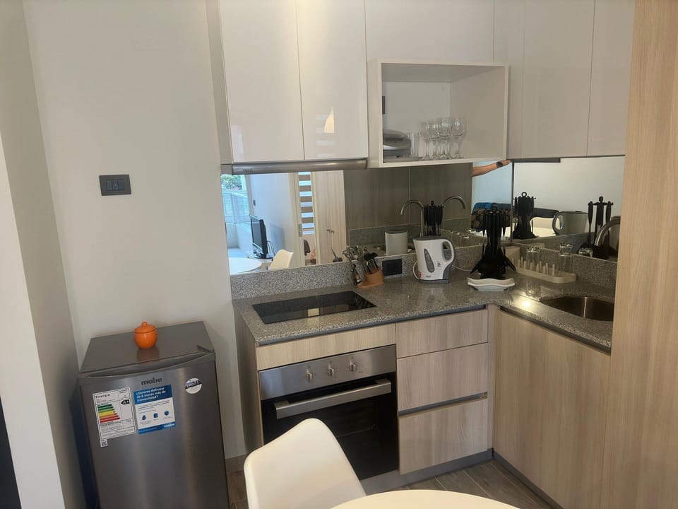 Apartment | Private kitchen | Fridge, oven, cookware/dishes/utensils, dining tables