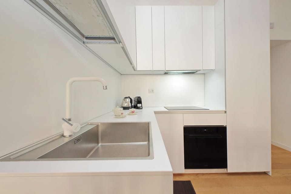 Apartment | Private kitchen | Espresso maker, electric kettle, toaster, griddle