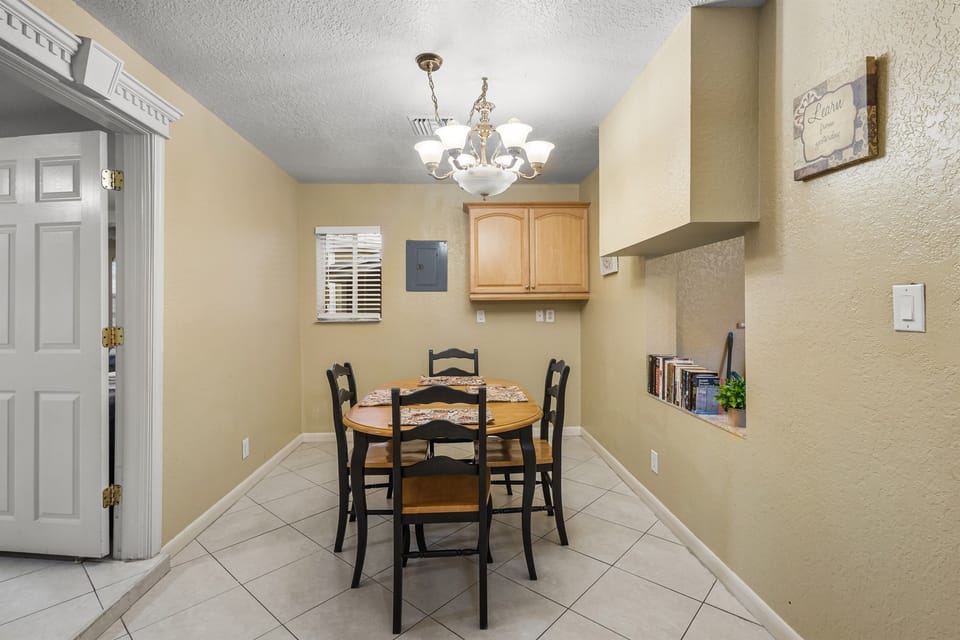 This inviting dining area blends functionality and comfort for every occasion