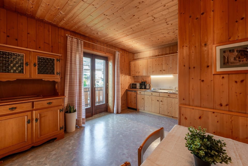 Living area in pine wood