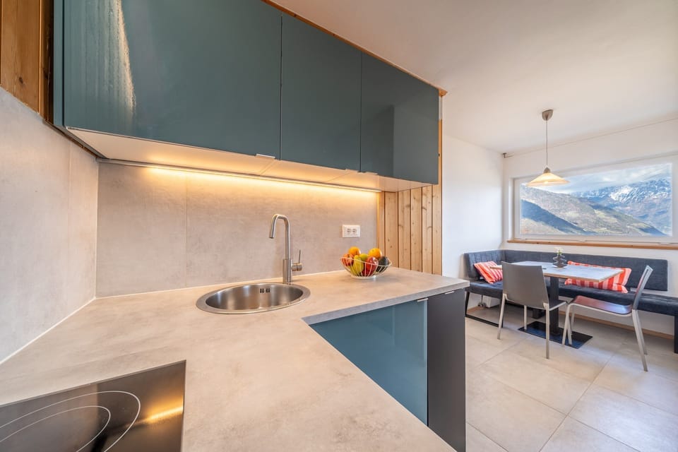 Kitchenette with a ceramic hob