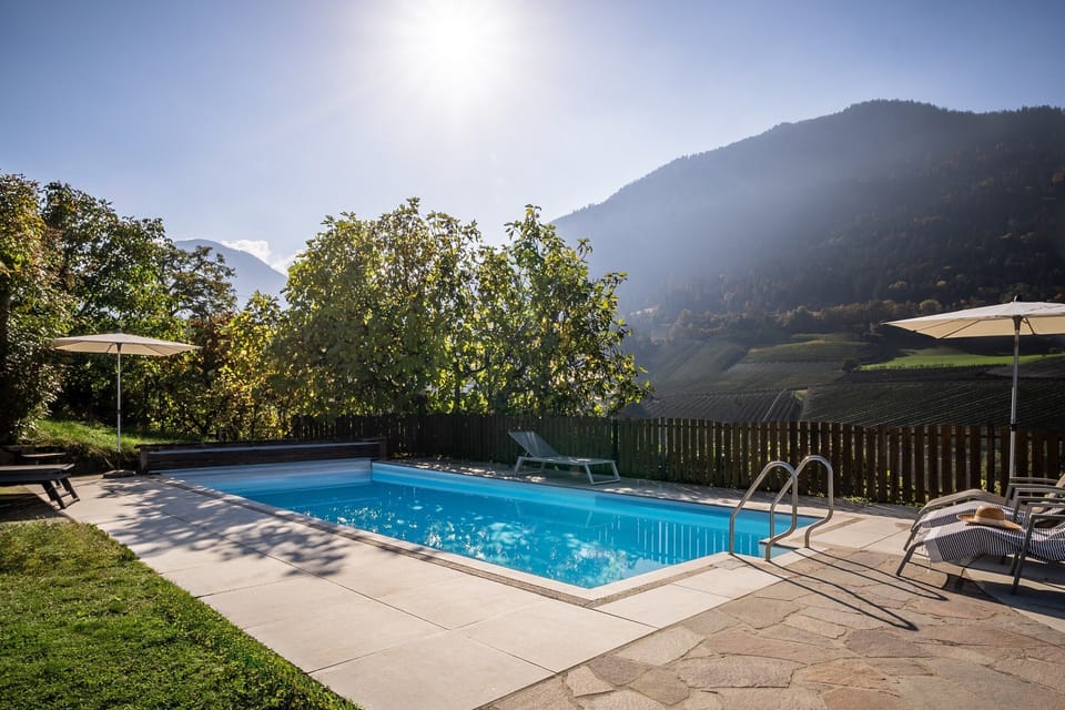 The shared pool in the garden