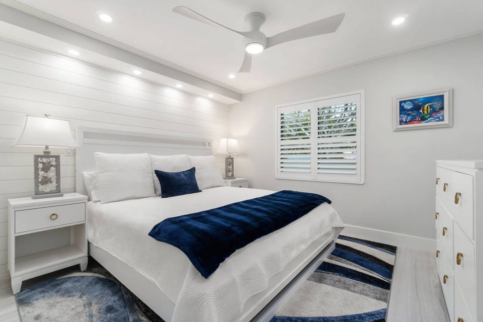 Cozy and comfortable with closet and dresser storage.