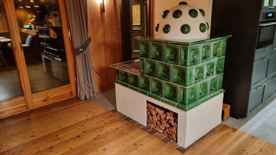 tiled stove