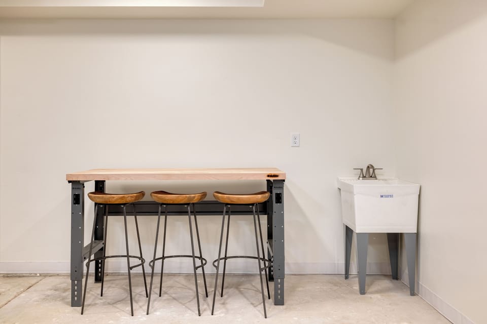 Convenient station for board waxing.