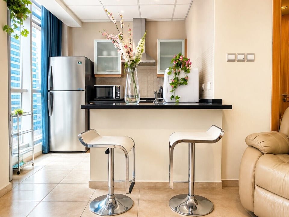 2 modern white stools with the bar for your comfort dining