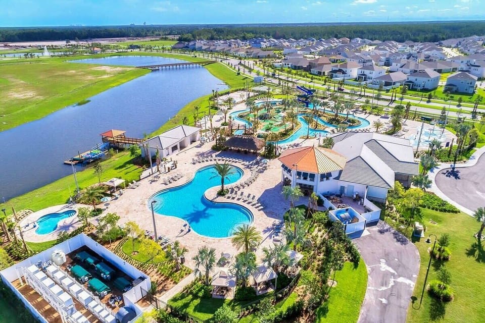 See the entire community from above in this aerial shot.