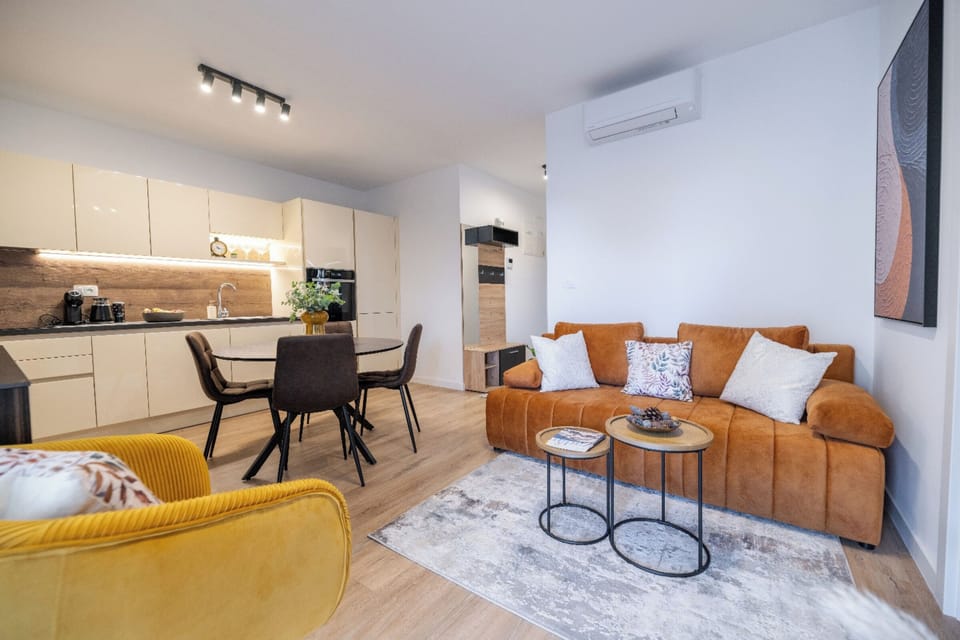 Superior Apartment, 1 Bedroom, Courtyard View | Living area | 43-inch Smart TV with digital channels