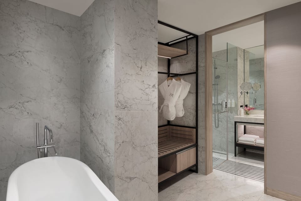 Privilege Suite with Airport Transfer,MiniBar,20% Discount on all hotel services | Bathroom | Shower, rainfall showerhead, hair dryer, bathrobes