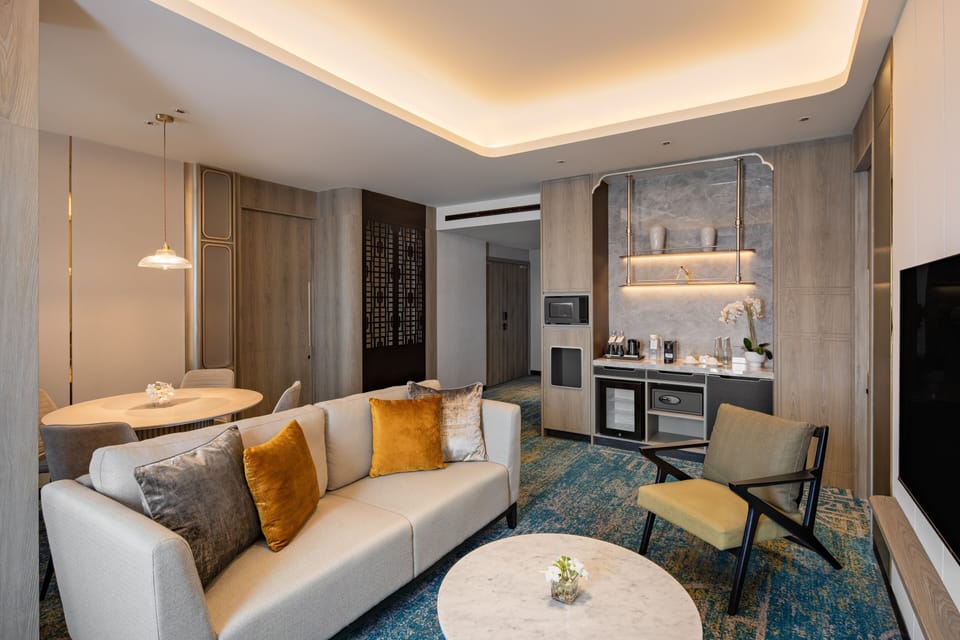 Privilege, Suite, 2 Bedrooms | Living area | 50-inch Smart TV with digital channels