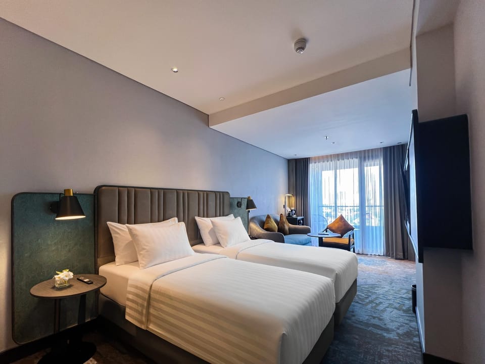 Privilege, Luxury Room, 2 Twin Beds, Balcony | Premium bedding, rollaway beds, free WiFi, bed sheets