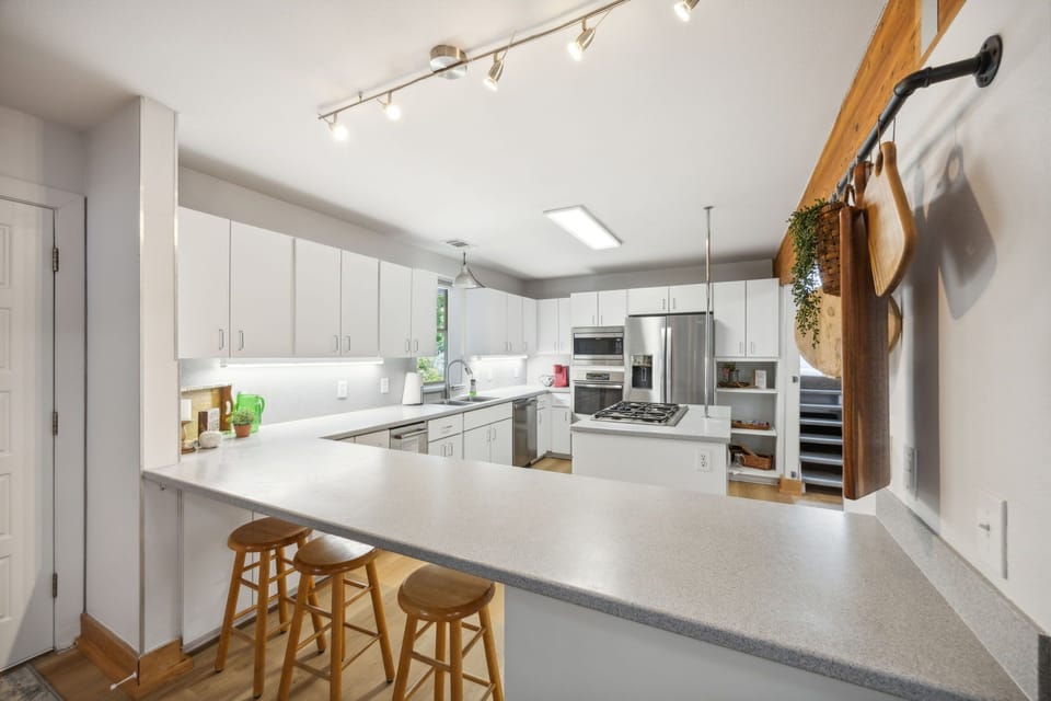The open kitchen.