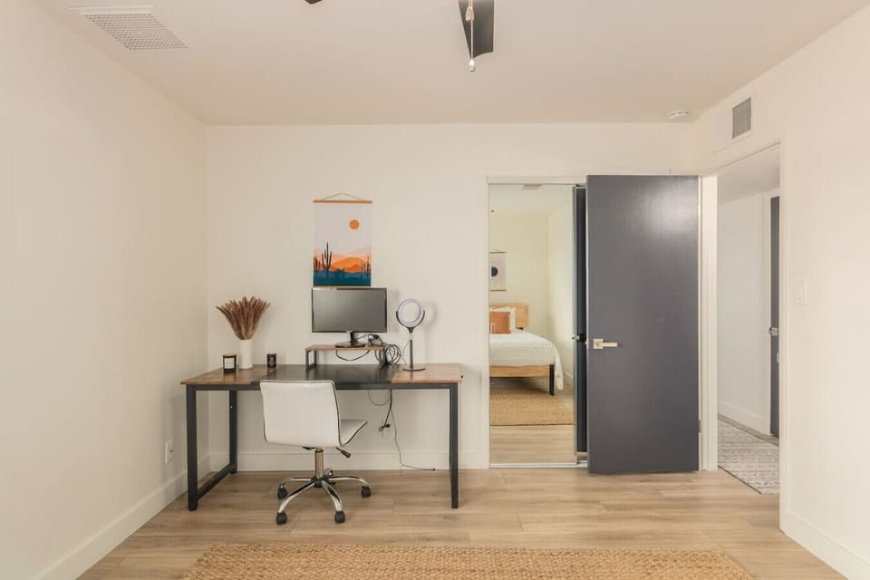 Work station located in the 3rd bedroom