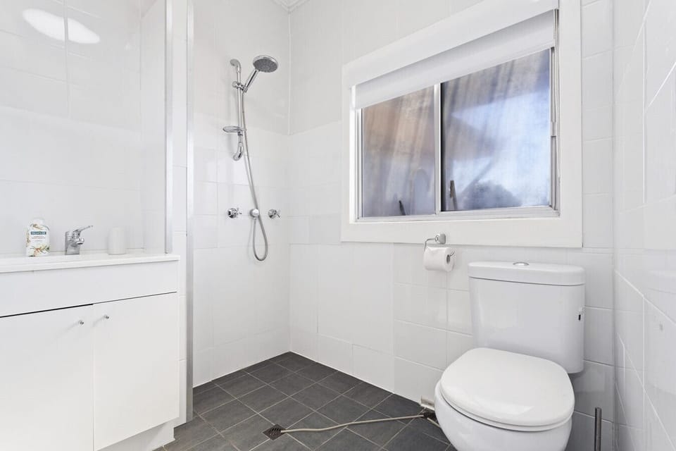 Two basic bathrooms plus outdoor hot shower