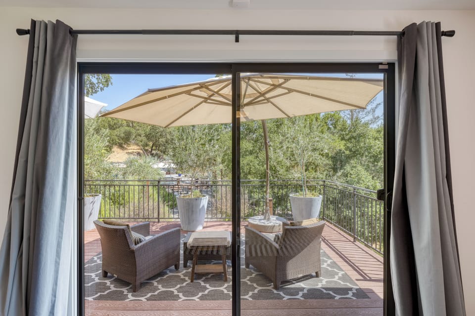 Access to the deck from the Primary bedroom.
