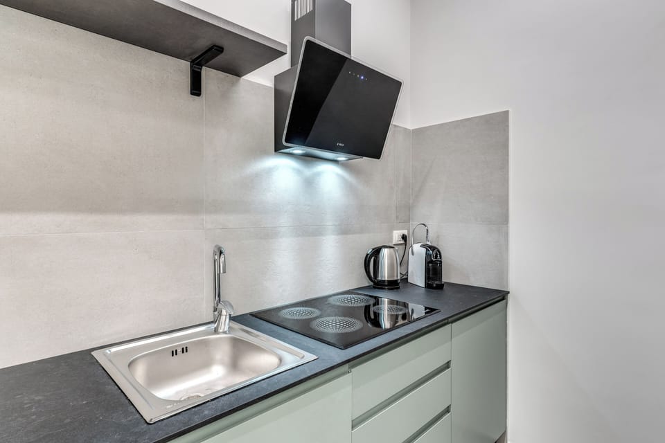 Luxury Apartment | Private kitchenette | Fridge, microwave, oven, stovetop