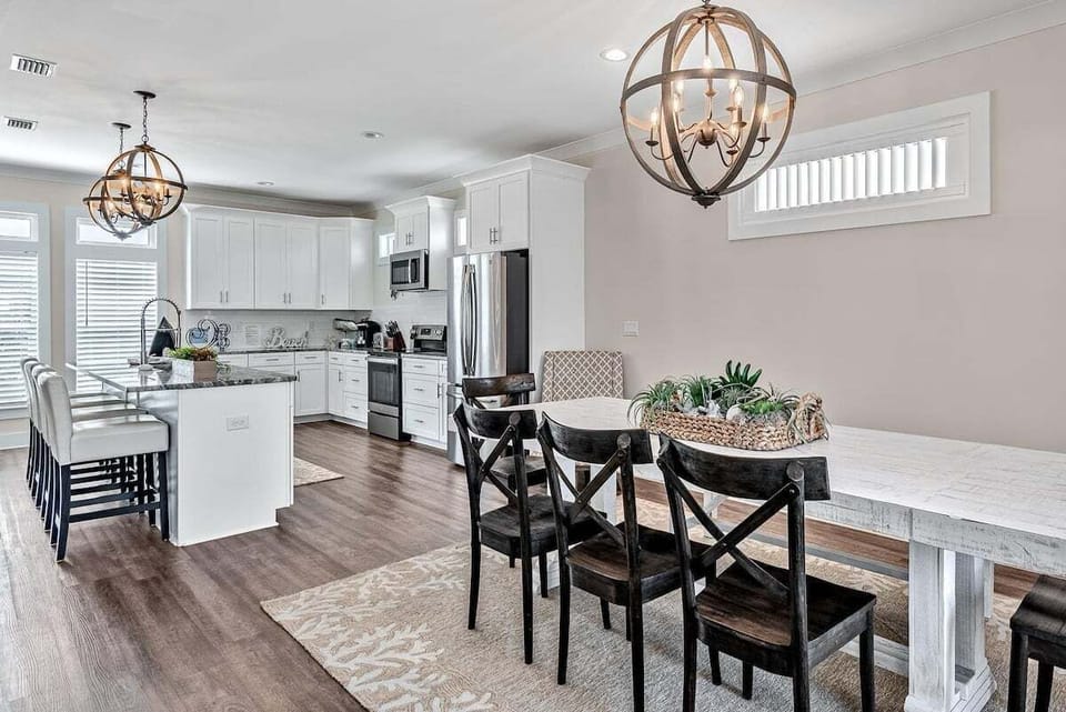 Dining table with ample seating