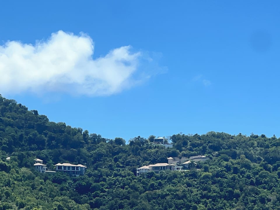 View of the villa from the water