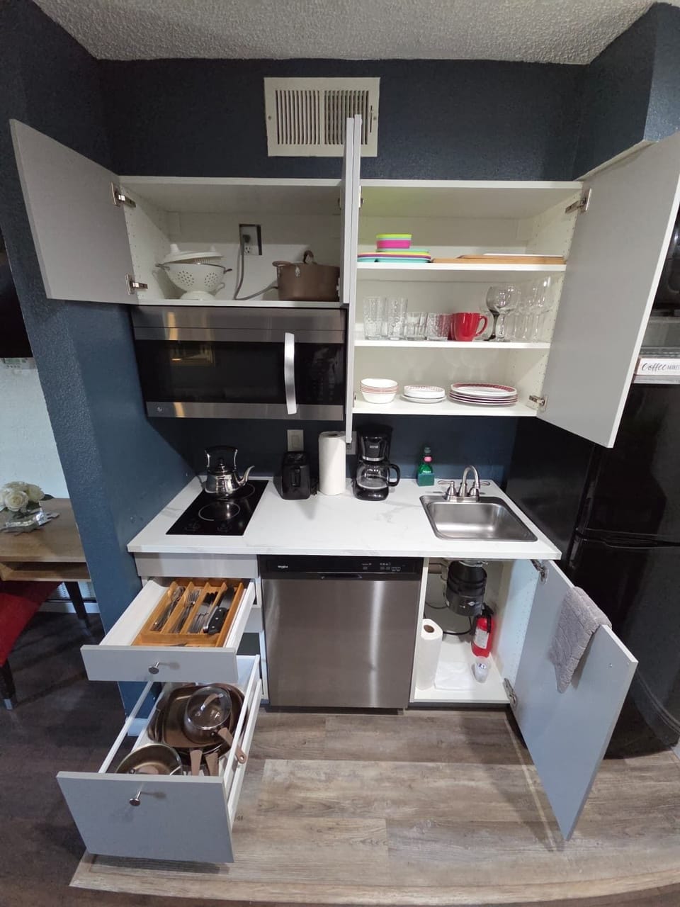 Fully stocked with the basics to whip up a home-style meal.