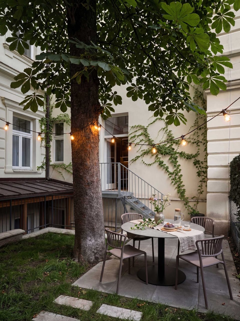 From the lower floor there is access to small private garden where you can enjoy sunny days under the big chestnut tree