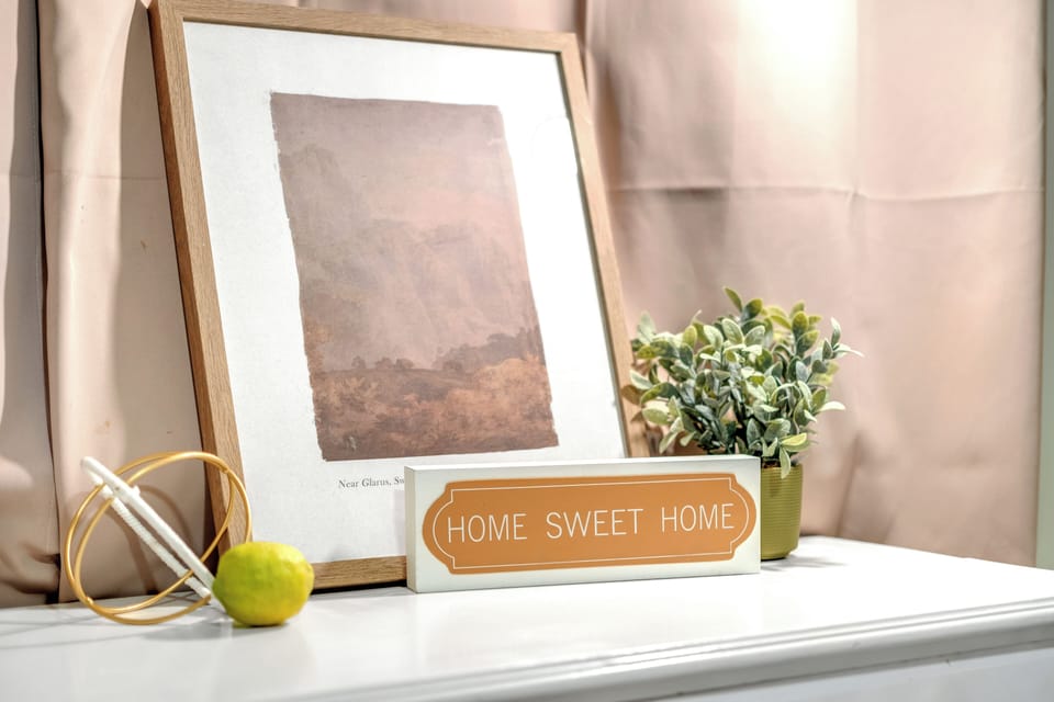 Cozy work nook in this furnished home near Los Angeles—read, rest, reset.
