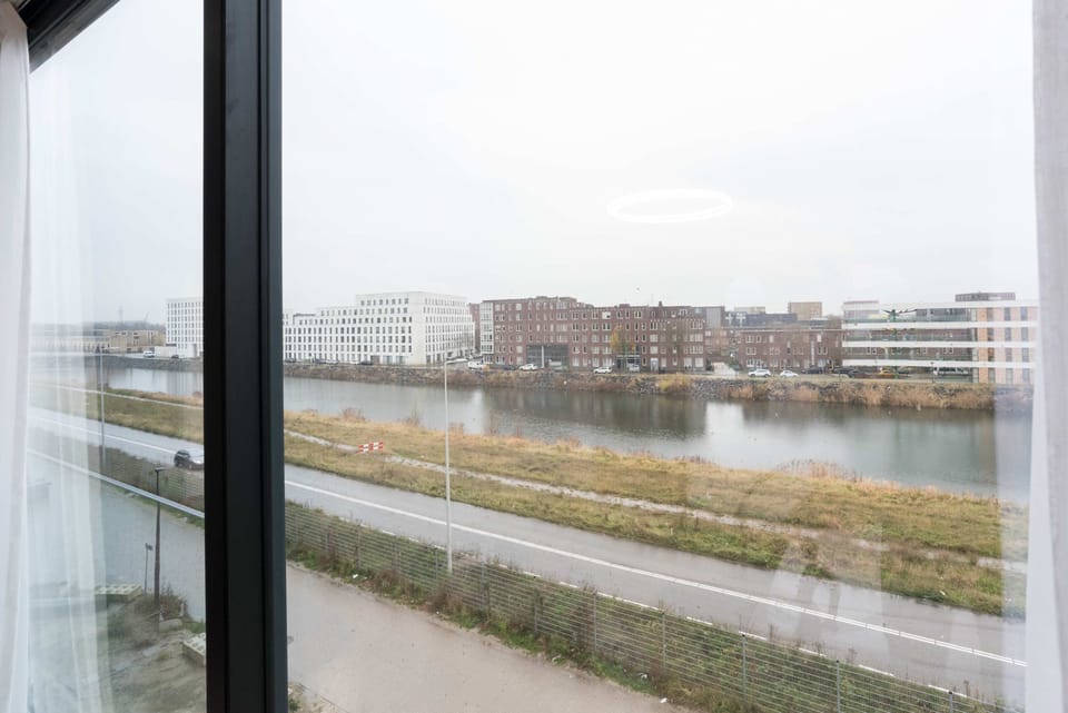 Waterfront view - enjoy the views of the canal that ends in the Ijmeer, and the green space around it