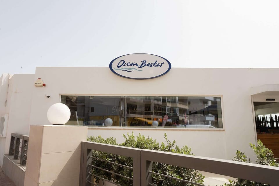 Right infront of Ocean Basket